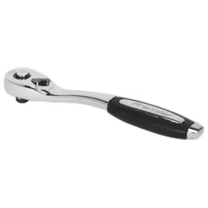 image of Sealey AK8973 Ratchet Wrench 1/4"Sq Drive Offset Pear-Head with Fl...