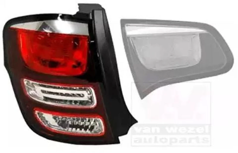 Image of VAN WEZEL 0934931 Rear light Outer section, without bulb holder, Left, LED Combination Rearlight (391)