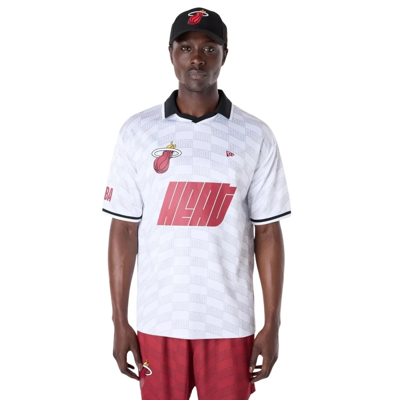 Image of new era Oversized T-Shirt Miami Heat Soccer Blanc Unisex XS