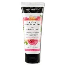 image of Tisserand Aromatherapy Hand Cream Rose and Geranium Leaf 75ml