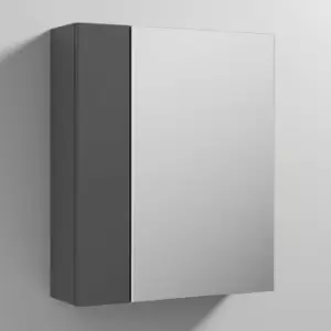 Image of Nuie - Athena Mirrored Cabinet (75/25) 600mm Wide - Gloss Grey