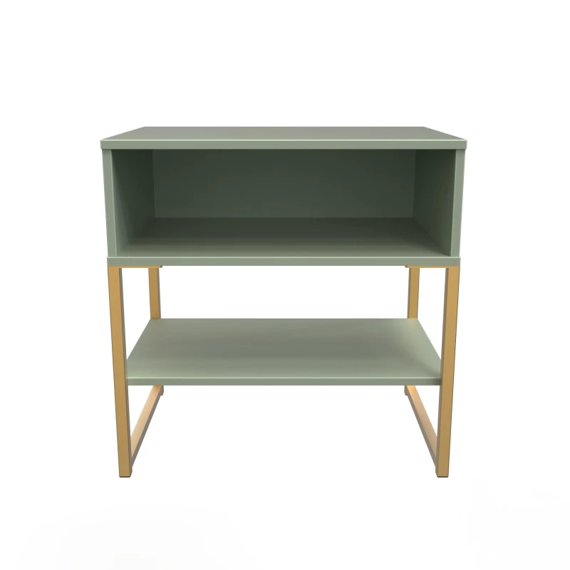 Image of Madrid Open Lamp Table In Reed Green (Ready Assembled)