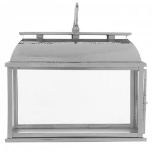 Image of Hotel Collection Wide Hammered Lantern - Silver