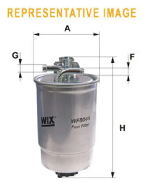 Image of Wix WF8180 Car Fuel Petrol Filter Metal type pipes/thread