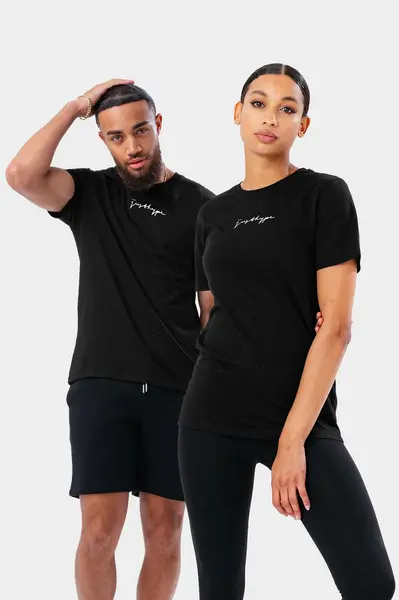 image of Just Hype UK hype adult Black essential scribble logo t-shirt