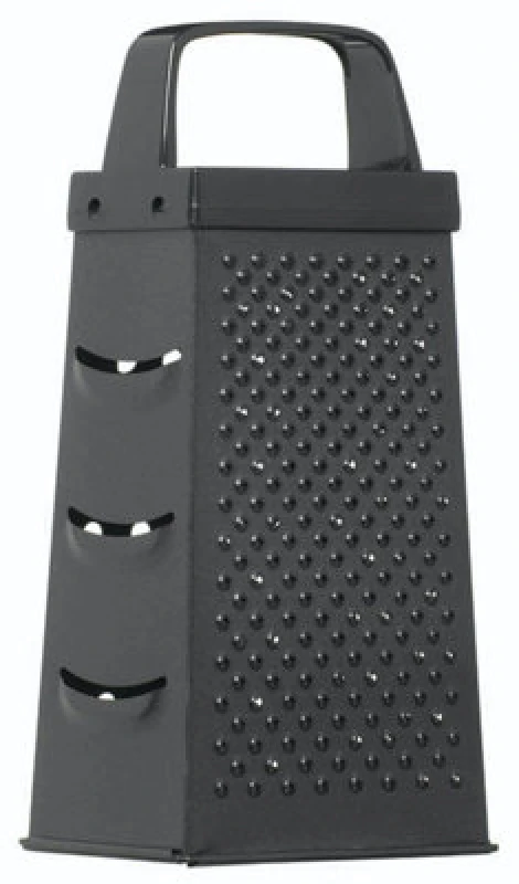 Image of Kitchencraft Black Non-Stick 17cm Four Sided Box Grater Black