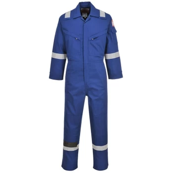 Image of Portwest - FR28RBRXXXL - sz 3XL Flame Resistant Light Weight Anti-Static Coverall 280g - Royal Blue