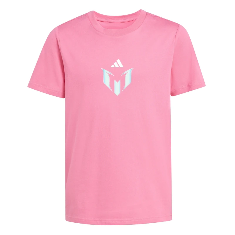 Image of adidas adidas Messi Graphic T-Shirt Kids Solar Pink unisex 9-10 Years
