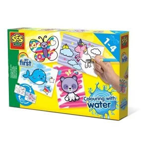 Image of SES Creative - Childrens My First Colouring with Water Fantasy Animals Set (Multi-colour)