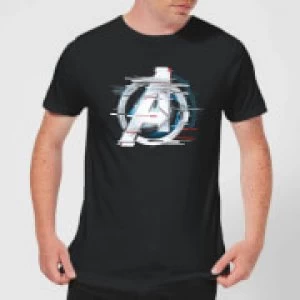 image of Avengers: Endgame White Logo Mens T-Shirt - Black