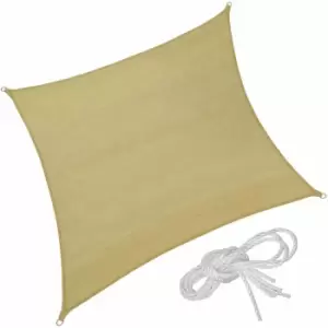 image of Tectake Sun Shade Sail Square Cream