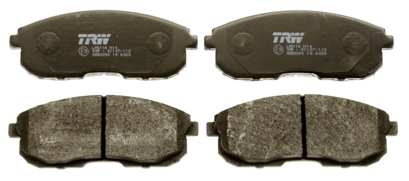 Image of TRW GDB3390 Brake pad set not prepared for wear warning indicator Brake Pad Set,disc brake (402)