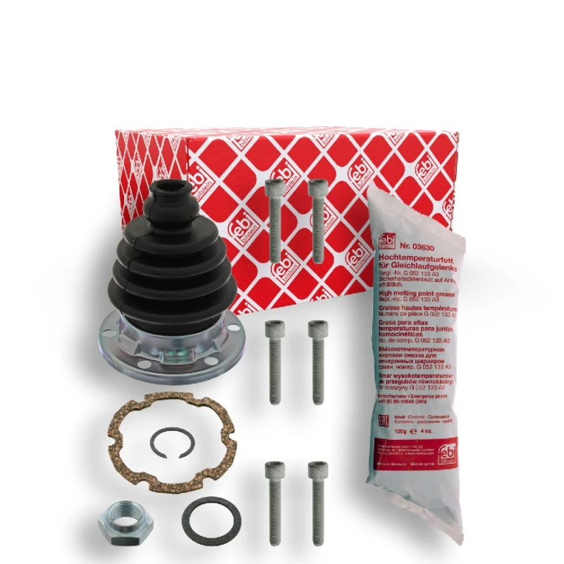 Image of FEBI BILSTEIN 07643 CV Boot Front Axle, Rubber Rubber Bellow,drive shaft (194)