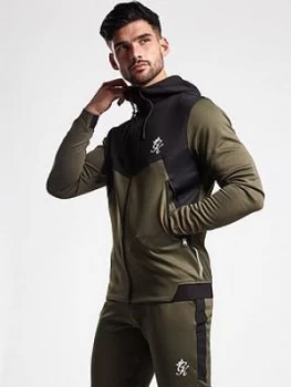 Image of Gym King Sport Focus Tracksuit Top, Khaki, Size S, Men