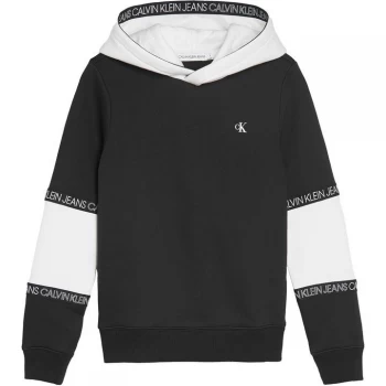 Image of Calvin Klein Logo Tape OTH Hoodie - Blach BEH