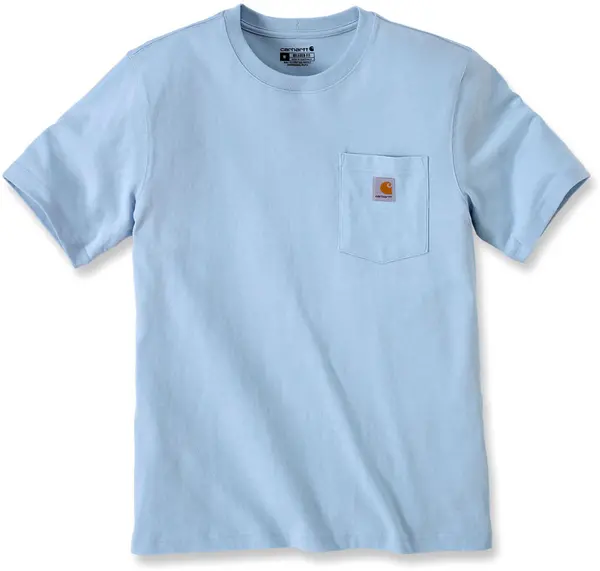 Image of Carhartt Workwear K87 Pocket, t-shirt , color: Light Blue (Moonstone) , size: XS