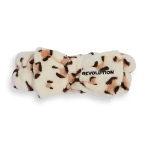 image of Revolution Skincare Luxe Leopard Print Headband