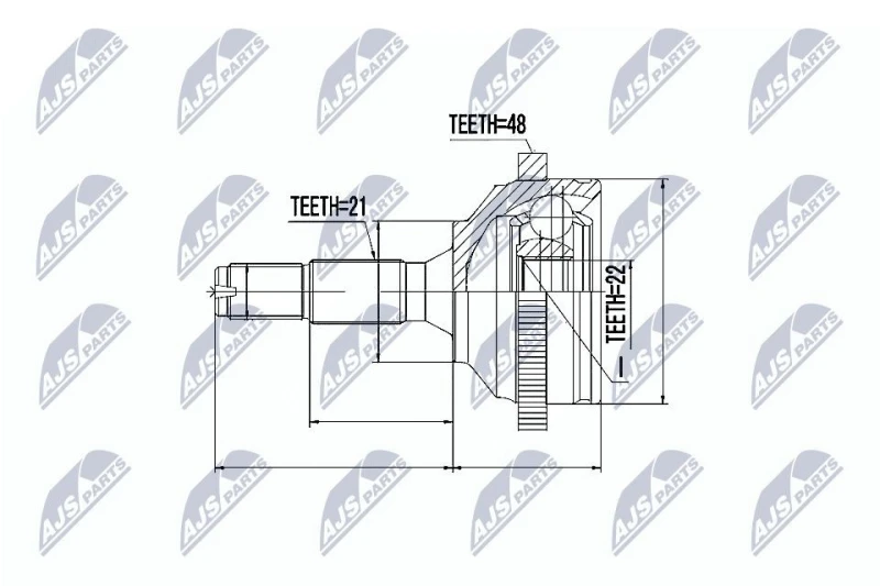 Image of NTY CV joint kit NTY NPZ-PE-020