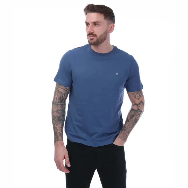 Image of Farah Dean Short Sleeve T-Shirt - Blue Blue S