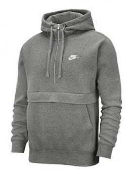 Image of Nike Club 1/2 Zip Hoodie - Dark Grey