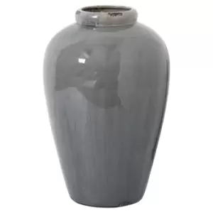 Image of Hill Interiors Garda Glazed Tall Juniper Vase in Grey
