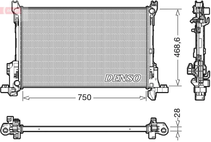 Image of DENSO Engine radiator DENSO DRM09174