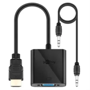 image of Goobay HDMI / VGA Adapter with 3.5mm AUX Cable - Black