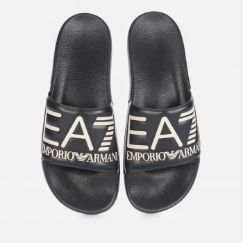 Image of Emporio Armani EA7 Sea World Visibility Logo Slides Navy Size 10 Men