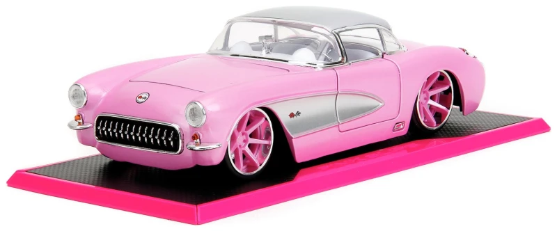 Image of Jada 1957 Chevrolet Corvette Pink 1:24 Scale Pink Slips Jada 253293018 Pink unisex