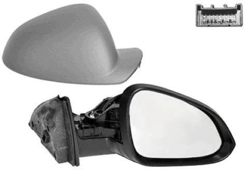Image of VAN WEZEL 3850808 Wing mirror * HAGUS * Right, Heatable, primed Outside Mirror (50)