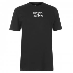 Image of Swallows and Daggers Script T Shirt - Black