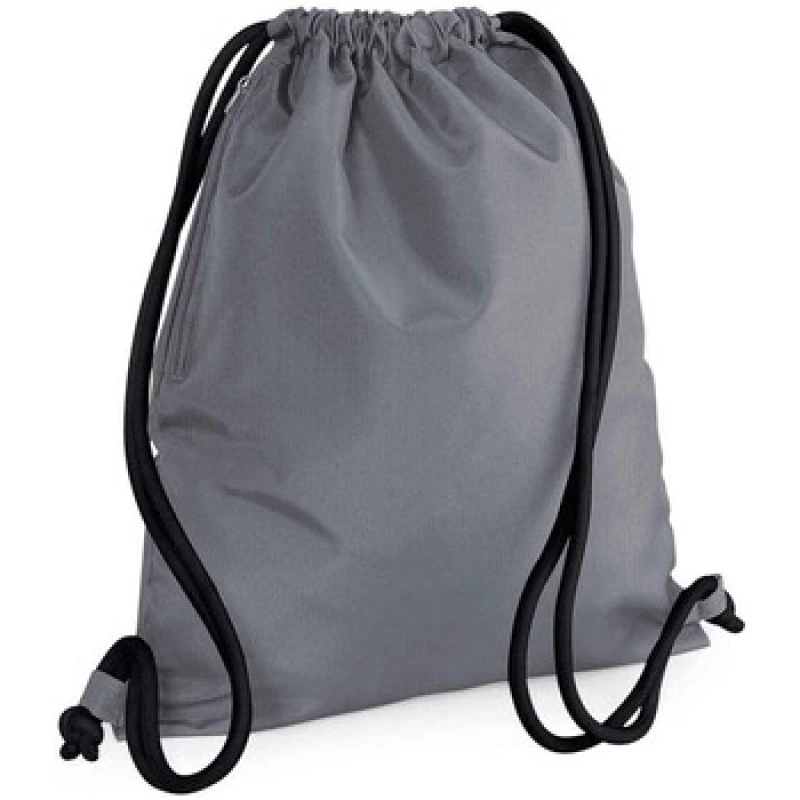 Image of Bagbase Icon Drawstring Bag in Grey Grey Unisex