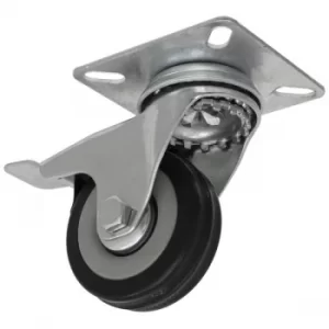 Sealey SCW150SPL Castor Wheel Swivel Plate with Brake Ø50mm