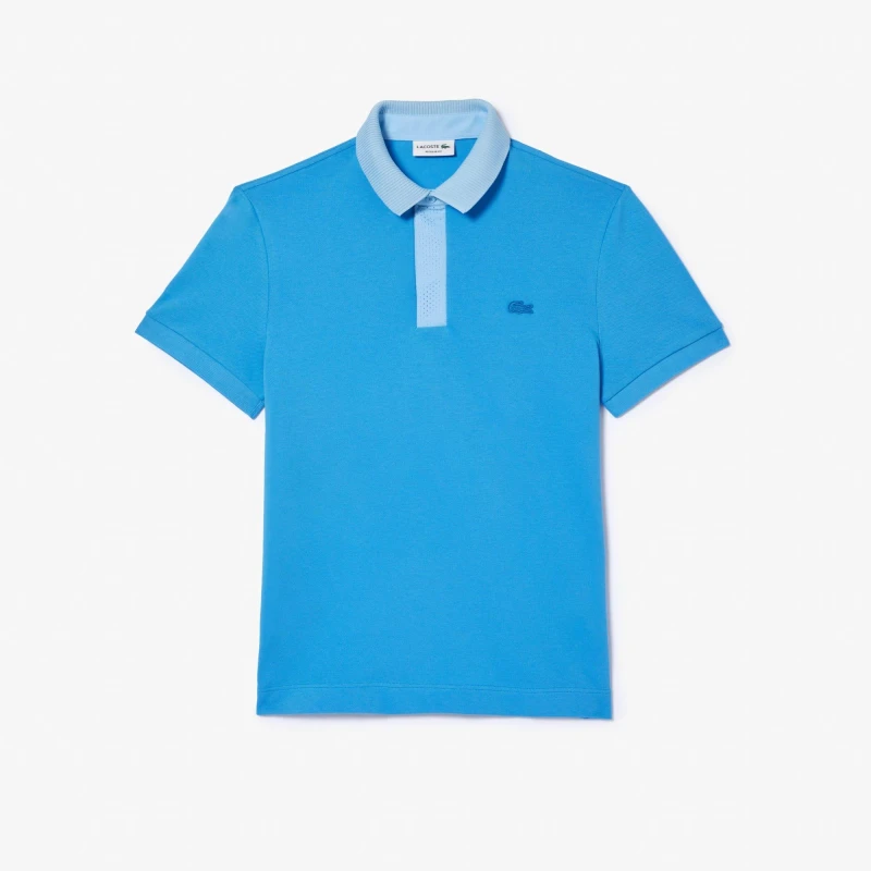 Image of Lacoste Petit Pique Smart Paris Polo Shirt - Blue Blue M