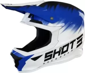 image of Shot Furious Versus Kids Motocross Helmet, white-blue, Size S, white-blue, Size S