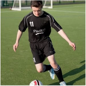Image of Precision Lyon Training Shirt & Short Set 34-36 Black/White
