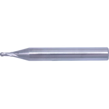 Image of 2.00MM Carbide 2 Flute Plain Shank Short Series Ball Nosed Slot Drills - Swisstech