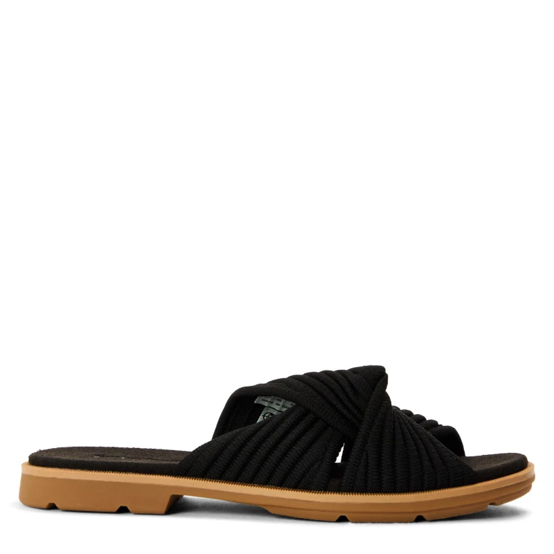 Image of Timberland Womens Slide Flat Sandals Flat Sandals 3.5 (36) Black 23283103235