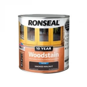 Image of Ronseal 10 Year Woodstain Smoked Walnut 750ml