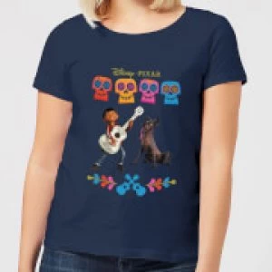 Image of Coco Miguel Logo Womens T-Shirt - Navy - L