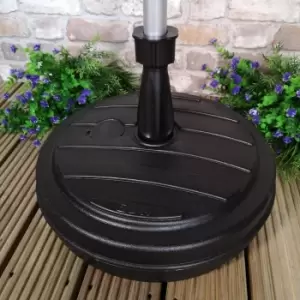 image of 13kg / 13 Litre Capacity Water Filled Garden Parasol / Umbrella Base in Black