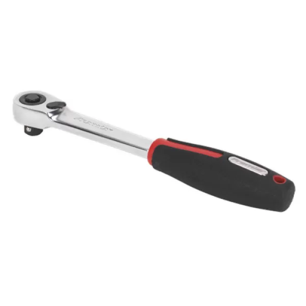 Image of Genuine SEALEY AK8981 Ratchet Wrench 3/8Sq Drive Compact Head 72-Tooth Flip