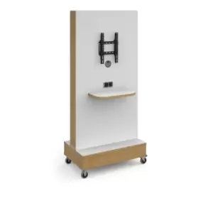 Image of Social Spaces Maestro 25 Back to Back Straight Desks 800mm x 1600mm - White Benc
