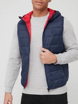 Image of Jack & Jones Hooded Gilet - Navy