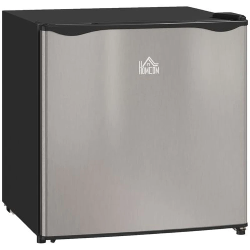 Image of HOMCOM HOMCOM 46L Counter Top Fridge with Chiller Box Mini Fridge for Bedrooms Silver Silver One Size Unisex 5063603016576