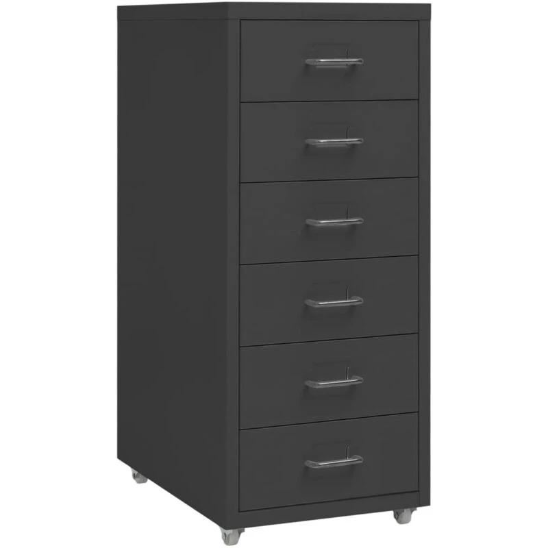 Image of VIDAXL Mobile File Cabinet Anthracite 28x41x69cm Metal Vidaxl 8720286588314