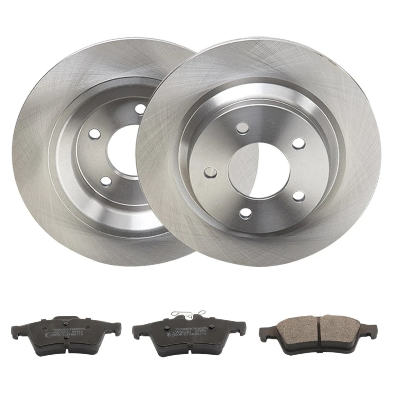 Image of RIDEX 3405B3355 Brake disc and pads set Rear Axle, Brake Disc Type: Solid, excl. wear warning contact Brake Set,disc brakes (3405)