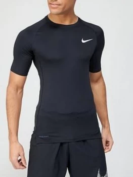 Image of Nike Pro Compression Short Sleeve Top - Black