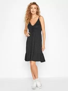 Image of Long Tall Sally Long Tall Sally Tie Detail Sundress, Black, Size 10, Women