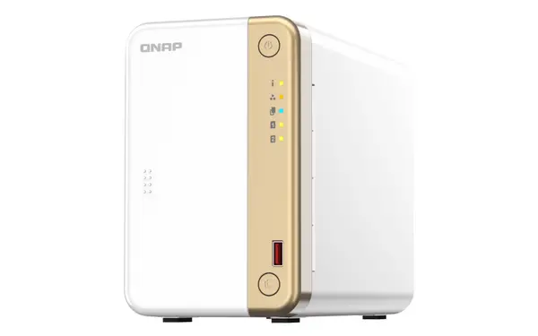 Image of QNAP TS-262 4GB RAM with 16TB Installed Storage 2 Bay SATA Desktop NAS Storage TS-262-4G/16TB-IW